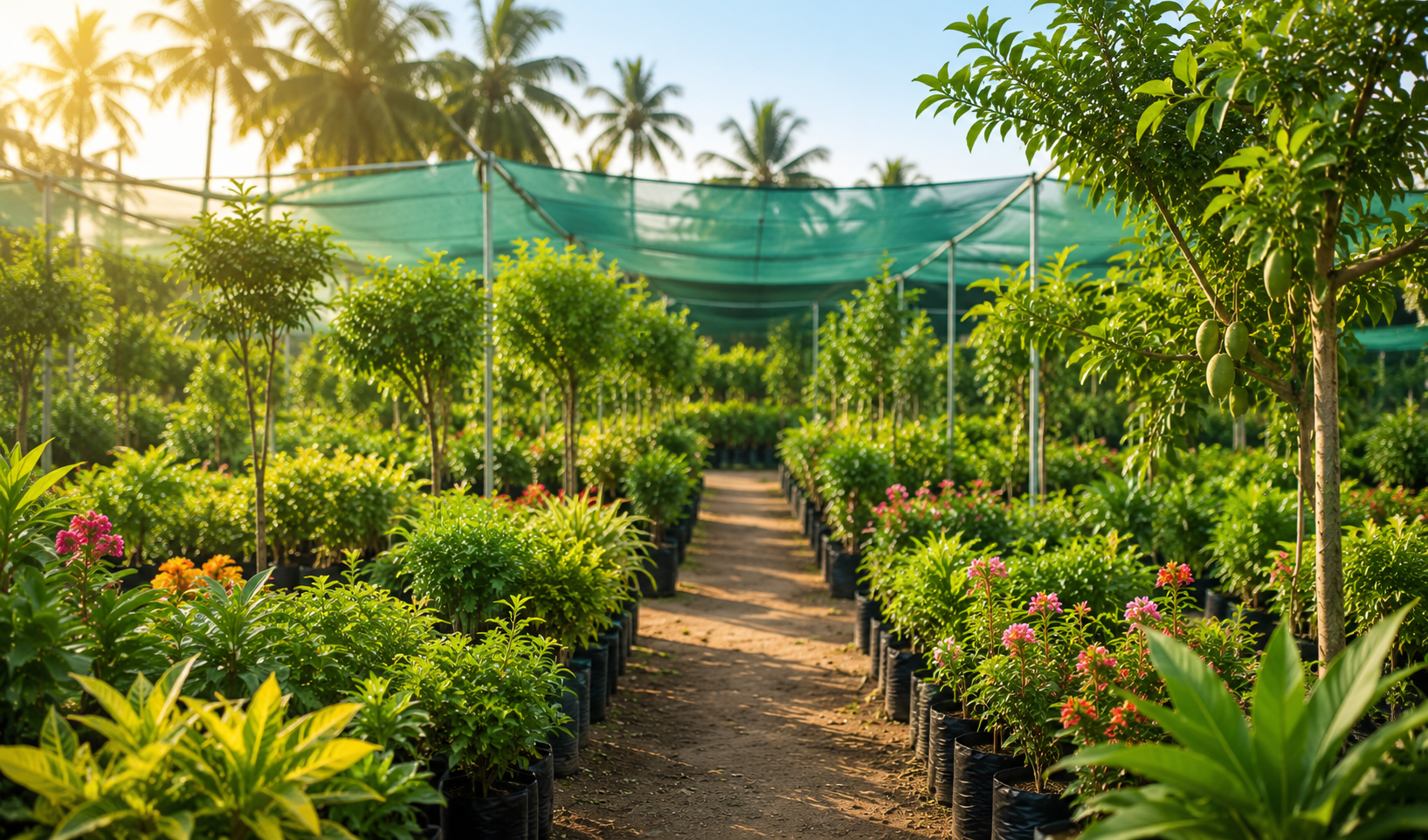 Premium fruit plant nursery in Kadiyam with ornamental, flowering and garden plants at Divya Vigna Sri Nursery Exports